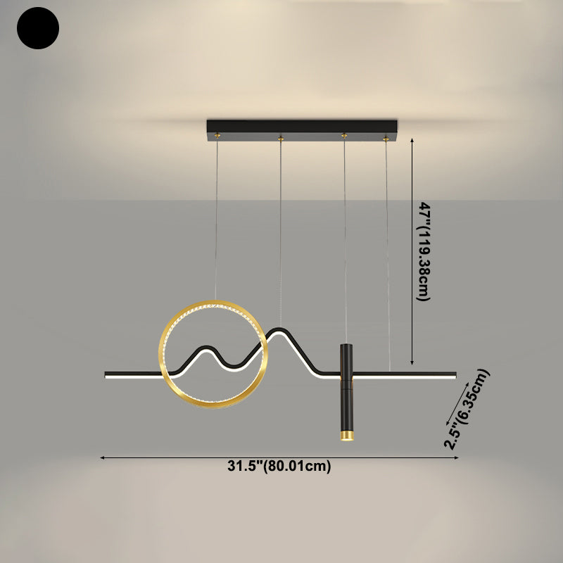 Cylinder Shape Island Lights Contemporary Style Metal Island Lighting