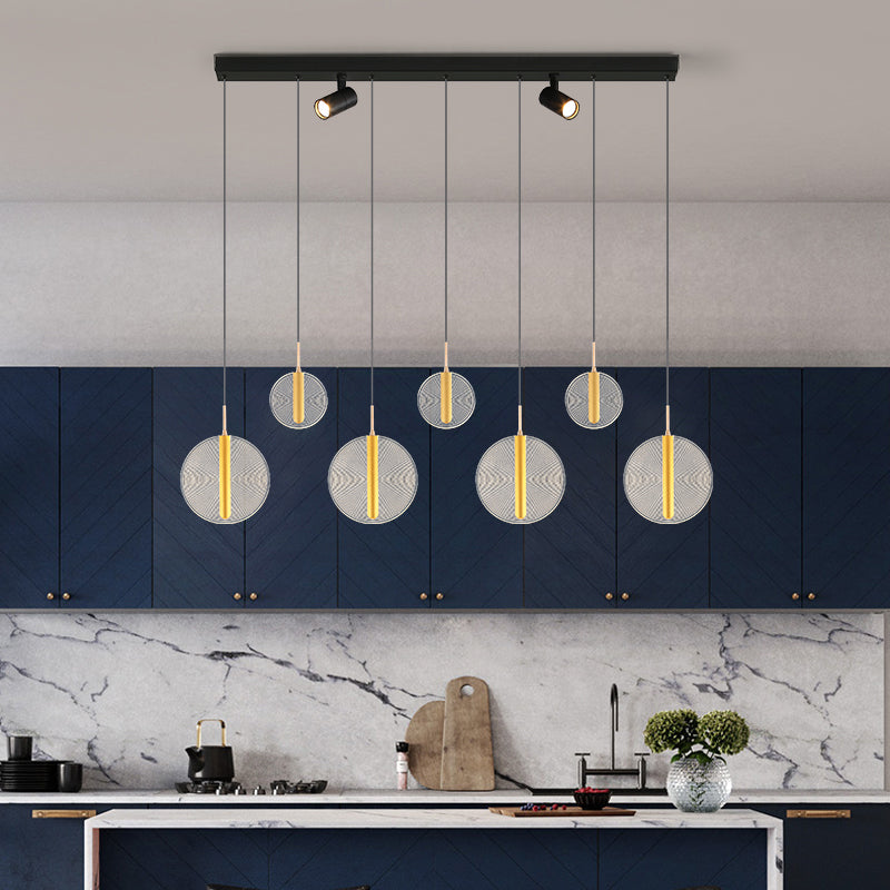 Unique Shape Island Lights Modern Style Metal Pendant Light Fixtures