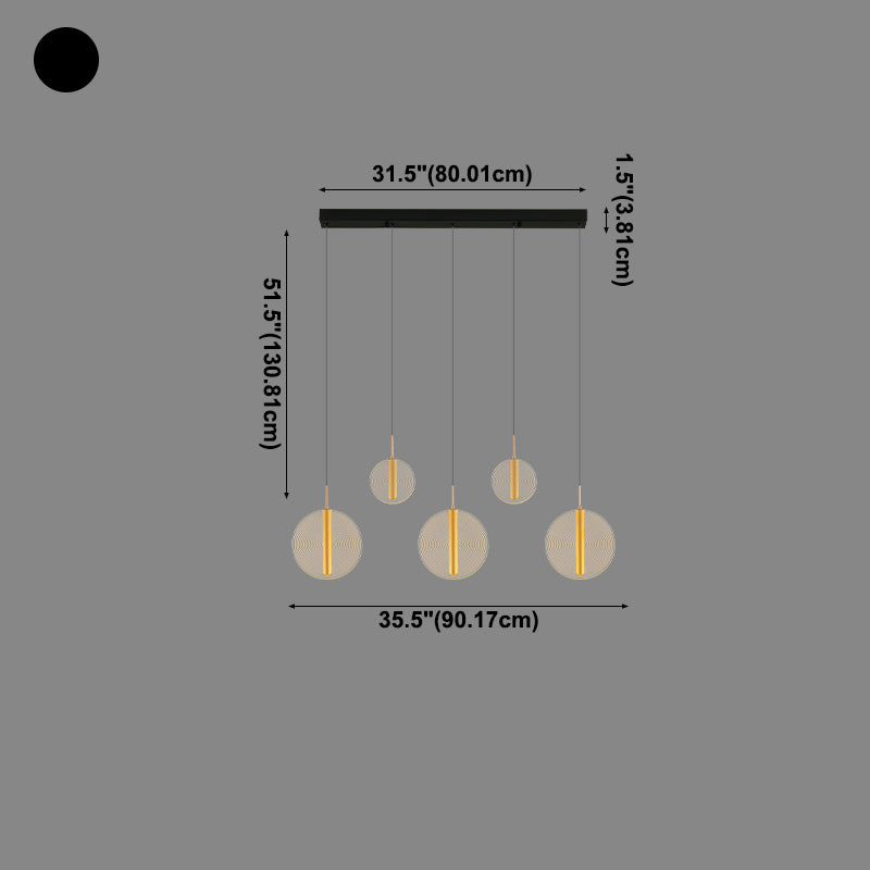 Unique Shape Island Lights Modern Style Metal Pendant Light Fixtures