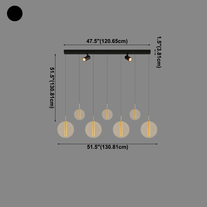 Unique Shape Island Lights Modern Style Metal Pendant Light Fixtures