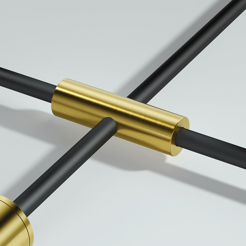 Linear Cylinder Lighting Fixtures Contemporary Metal Island Pendants for Kitchen