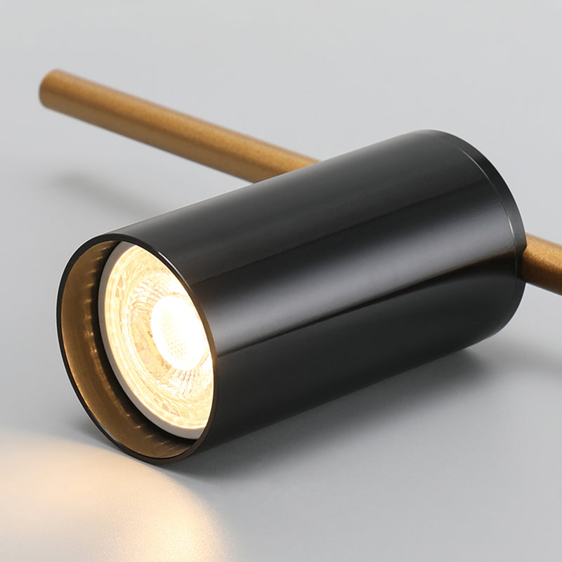 Linear Cylinder Lighting Fixtures Contemporary Metal Island Pendants for Kitchen