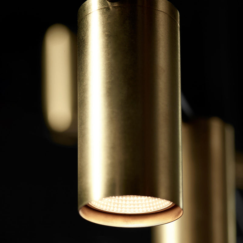 Linear Cylinder Lighting Fixtures Contemporary Metal Island Pendants for Kitchen