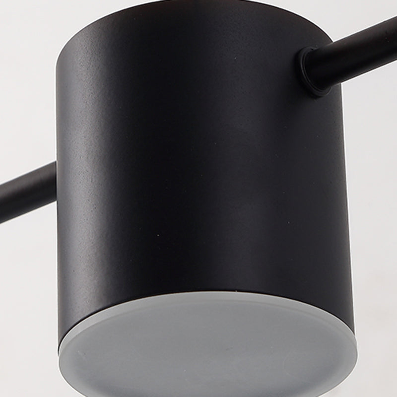 Cylinder Island Lighting Fixtures Contemporary Metal Island Chandelier Lights for Kitchen