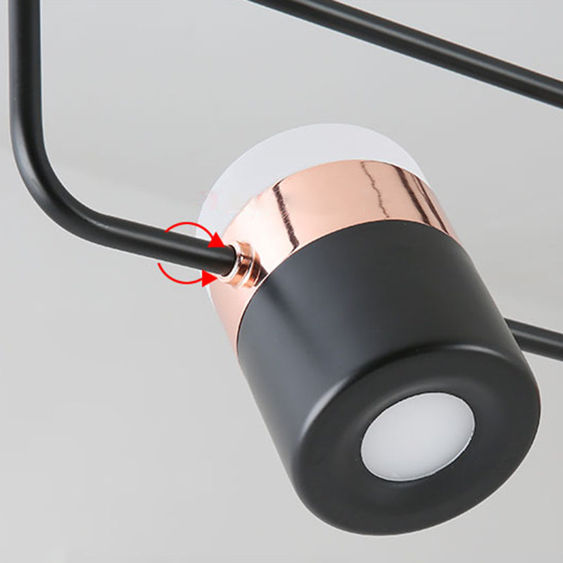 Cylinder Island Lighting Contemporary Metal Island Chandelier Lights for Kitchen