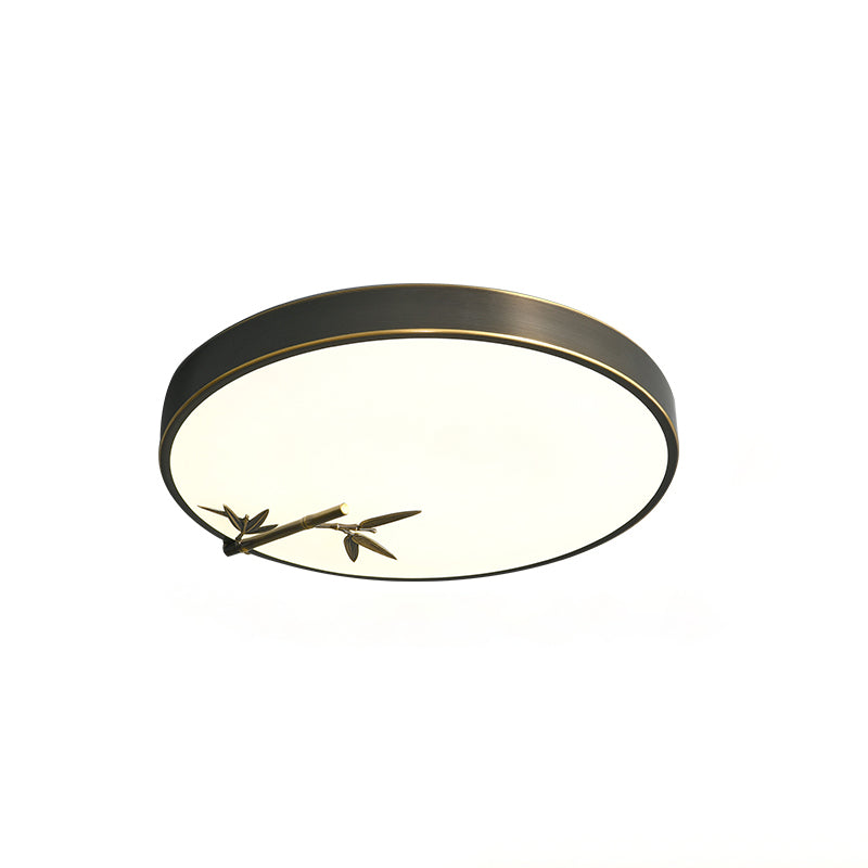 Lampe encastrée de forme ronde en métal moderne, plafonnier à 1 lumière