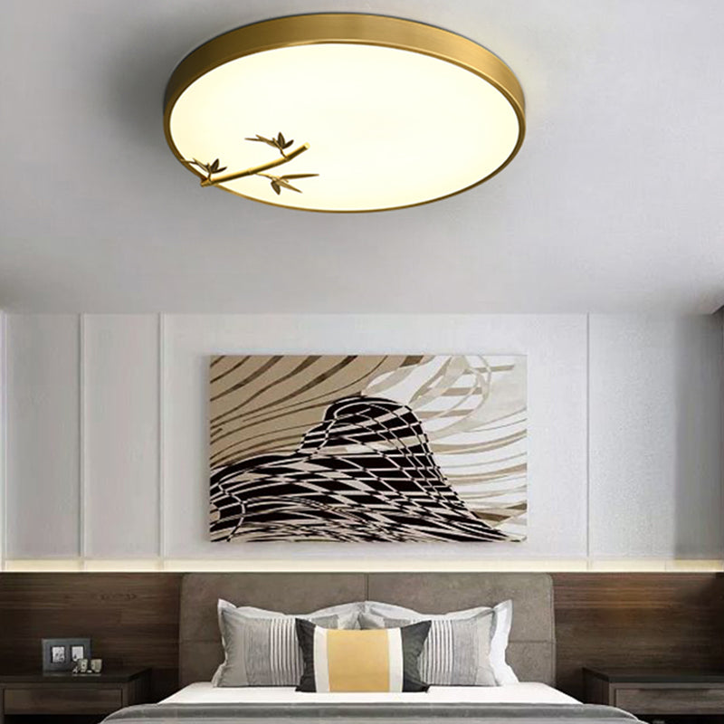 Lampe encastrée de forme ronde en métal moderne, plafonnier à 1 lumière