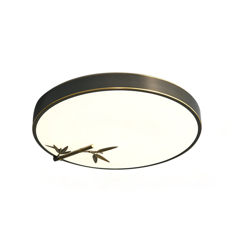Lampe encastrée de forme ronde en métal moderne, plafonnier à 1 lumière