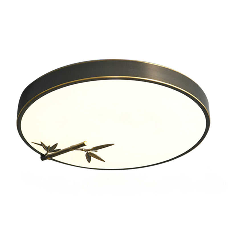 Lampe encastrée de forme ronde en métal moderne, plafonnier à 1 lumière