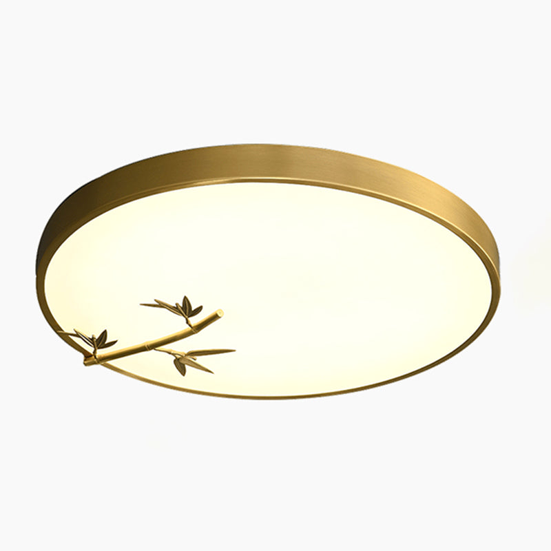 Lampe encastrée de forme ronde en métal moderne, plafonnier à 1 lumière
