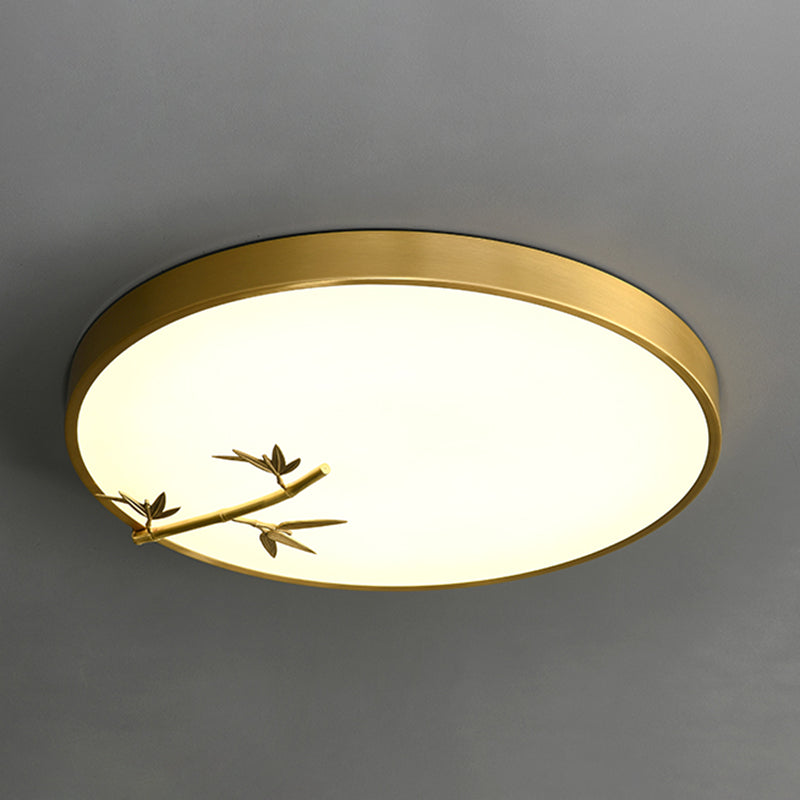 Lampe encastrée de forme ronde en métal moderne, plafonnier à 1 lumière