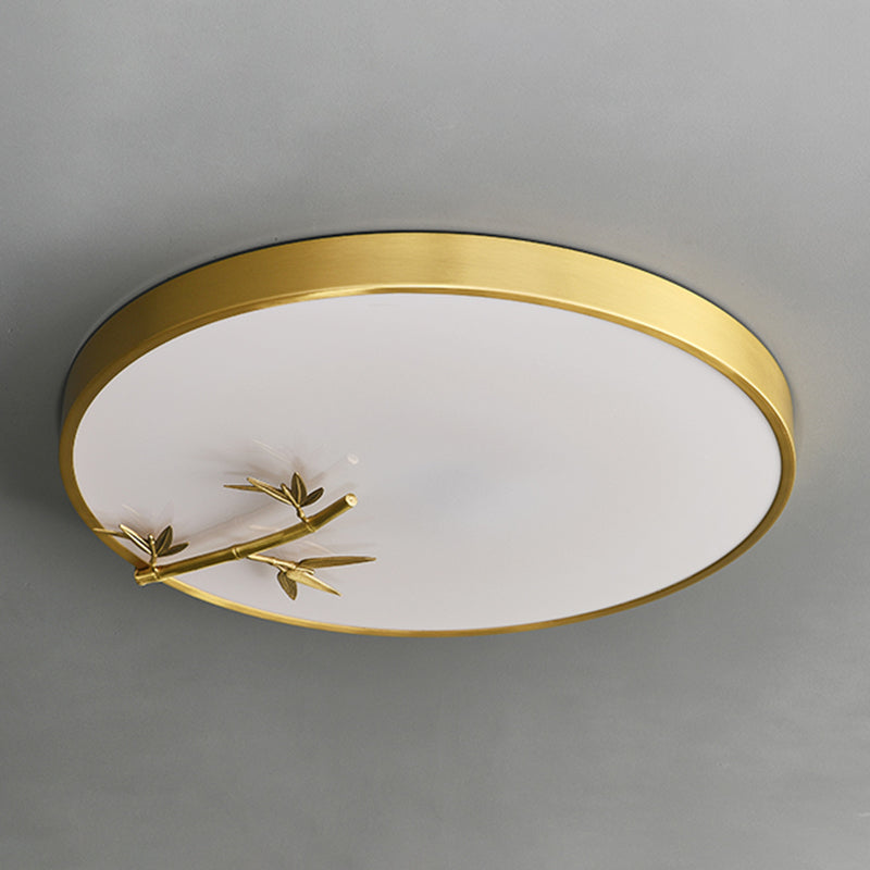 Lampe encastrée de forme ronde en métal moderne, plafonnier à 1 lumière