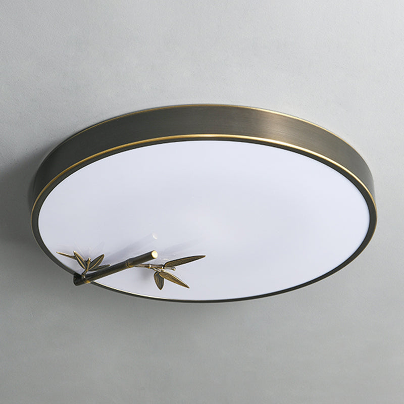 Lampe encastrée de forme ronde en métal moderne, plafonnier à 1 lumière