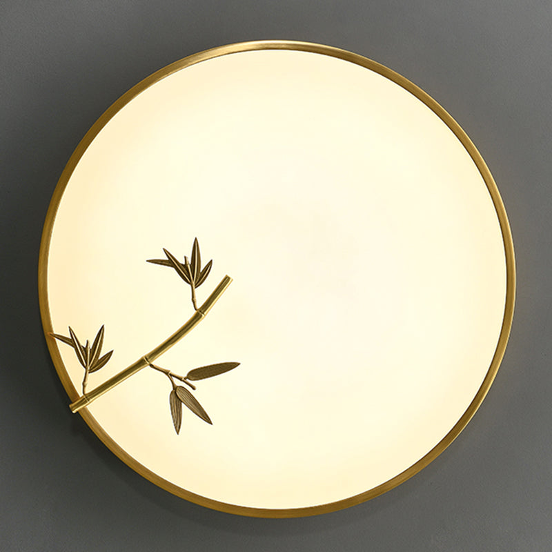 Lampe encastrée de forme ronde en métal moderne, plafonnier à 1 lumière