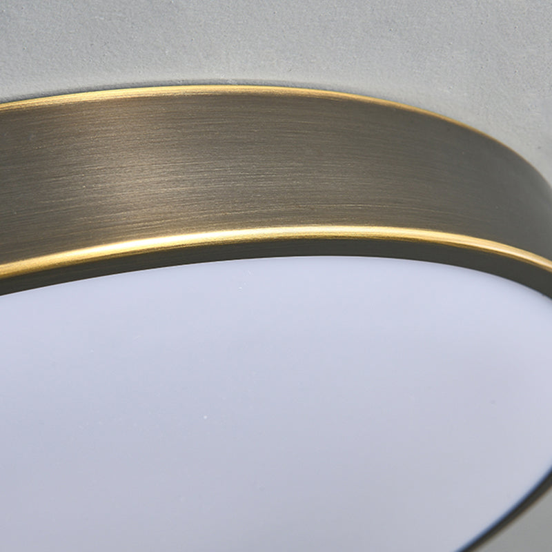 Lampe encastrée de forme ronde en métal moderne, plafonnier à 1 lumière