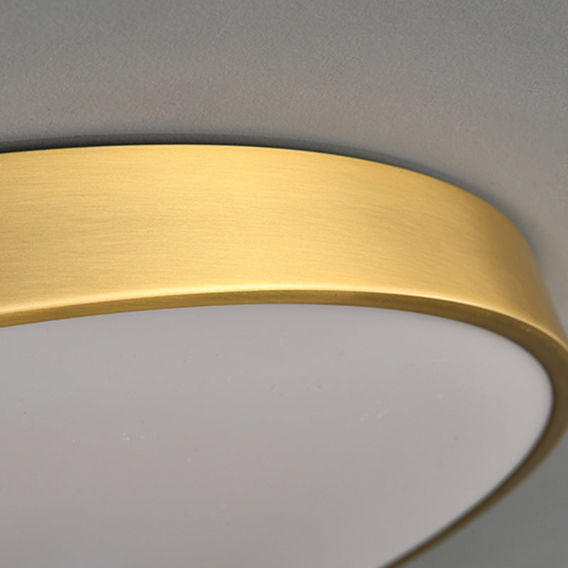 Lampe encastrée de forme ronde en métal moderne, plafonnier à 1 lumière