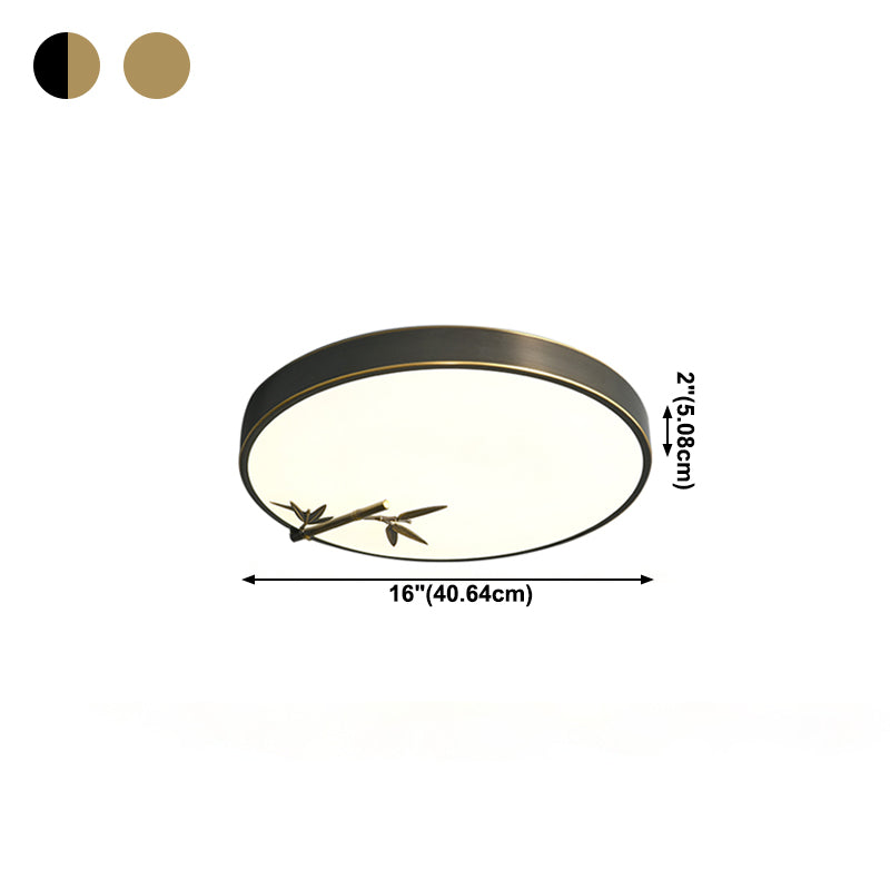 Lampe encastrée de forme ronde en métal moderne, plafonnier à 1 lumière