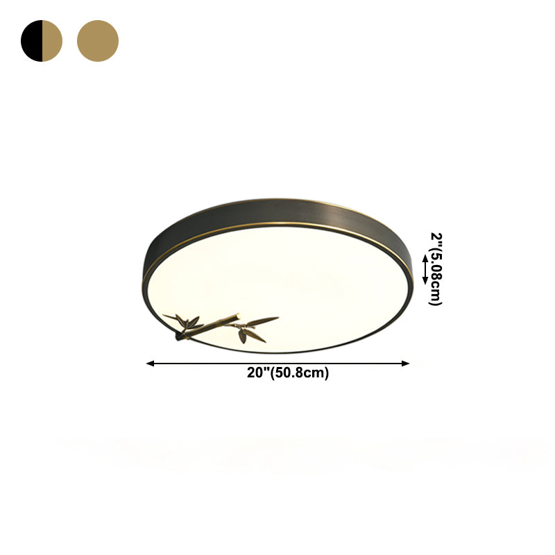 Lampe encastrée de forme ronde en métal moderne, plafonnier à 1 lumière