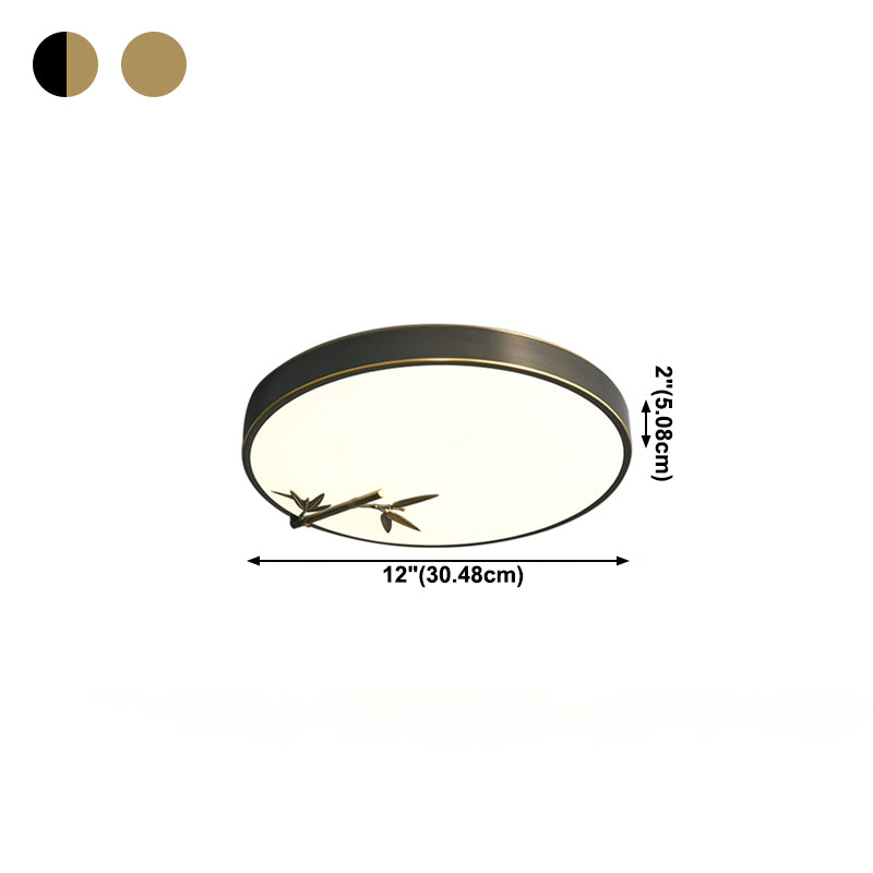 Lampe encastrée de forme ronde en métal moderne, plafonnier à 1 lumière