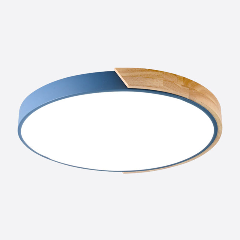 Moderne Makronen-LED-Deckenleuchte aus Eisen mit kreisförmiger Unterputzmontage für den Gang