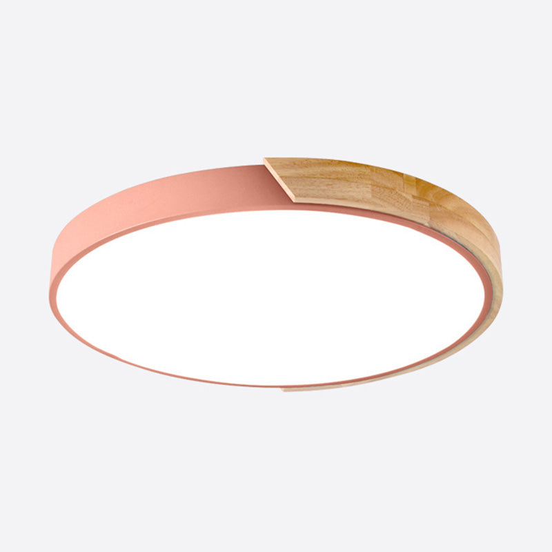 Moderne Makronen-LED-Deckenleuchte aus Eisen mit kreisförmiger Unterputzmontage für den Gang