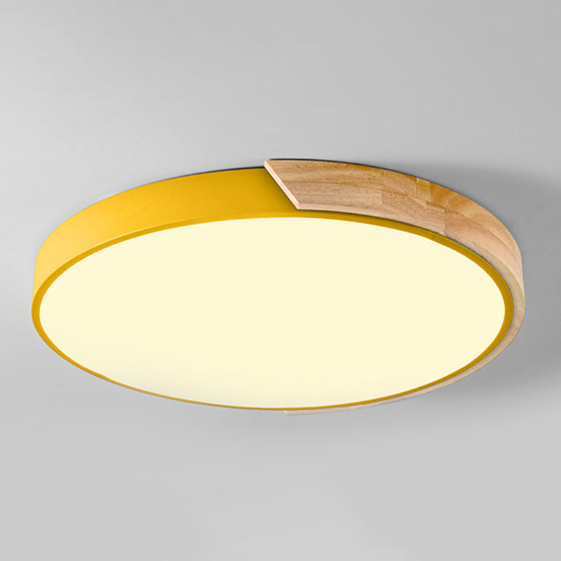 Moderne Makronen-LED-Deckenleuchte aus Eisen mit kreisförmiger Unterputzmontage für den Gang