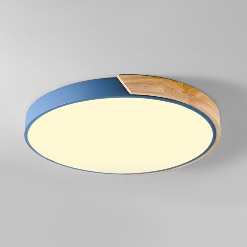 Moderne Makronen-LED-Deckenleuchte aus Eisen mit kreisförmiger Unterputzmontage für den Gang