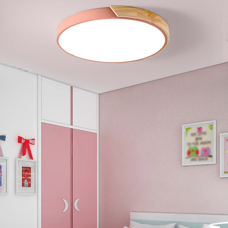 Moderne Makronen-LED-Deckenleuchte aus Eisen mit kreisförmiger Unterputzmontage für den Gang