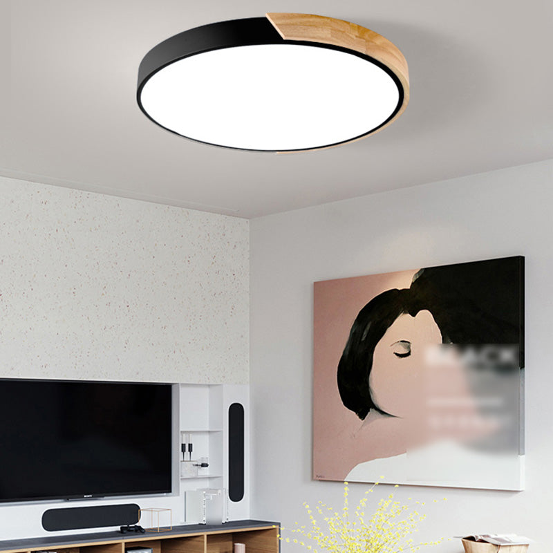 Moderne Makronen-LED-Deckenleuchte aus Eisen mit kreisförmiger Unterputzmontage für den Gang