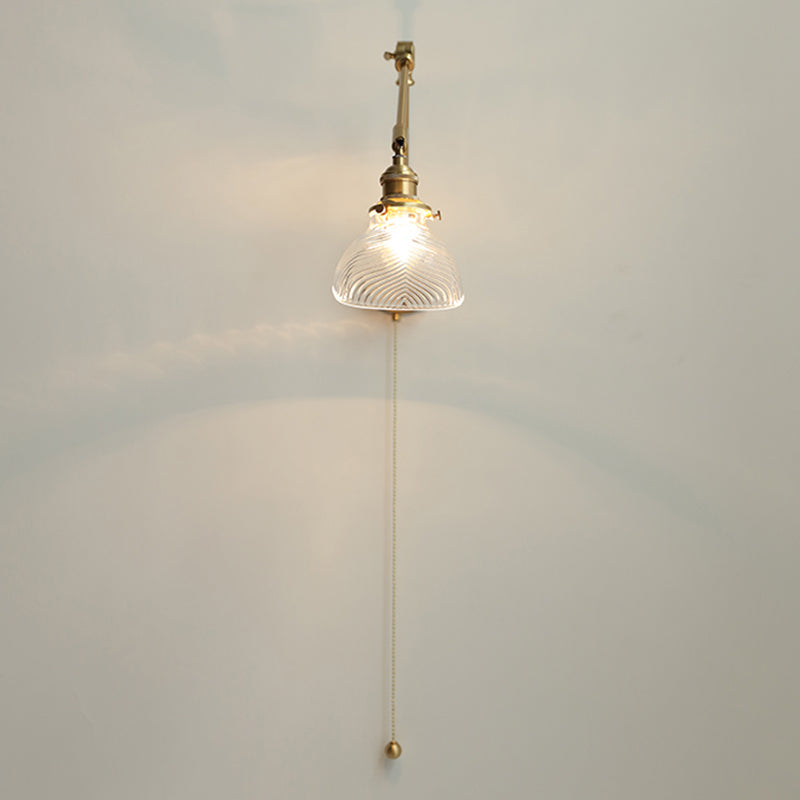 Geometric Metal Wall Light Modern Style 1 Light Wall Mount Light Fixture in Brass