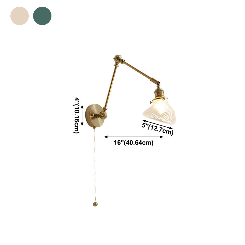 Geometric Metal Wall Light Modern Style 1 Light Wall Mount Light Fixture in Brass