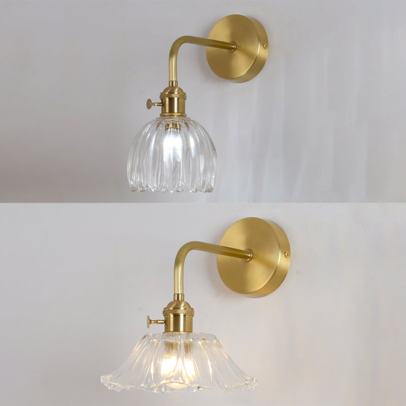 Geometrische Glas Wandleuchte moderne Stil 1 Lichtwandhalterung Leuchte in Gold