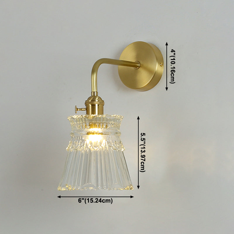 Geometrische Glas Wandleuchte moderne Stil 1 Lichtwandhalterung Leuchte in Gold