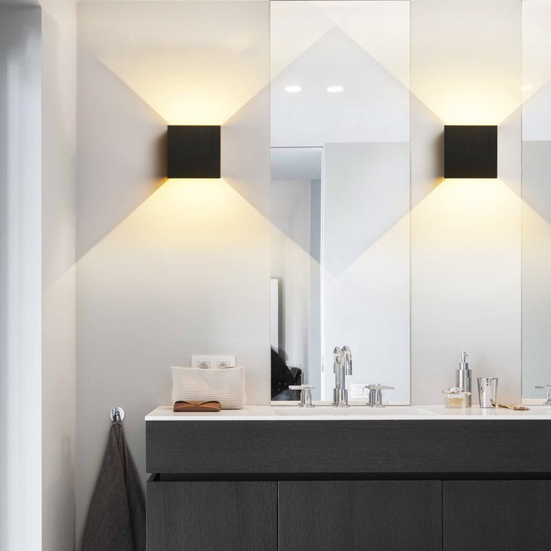 Quadratische Form Metallwand Licht moderner Stil 2 Leichter Wandhalterung Leuchte