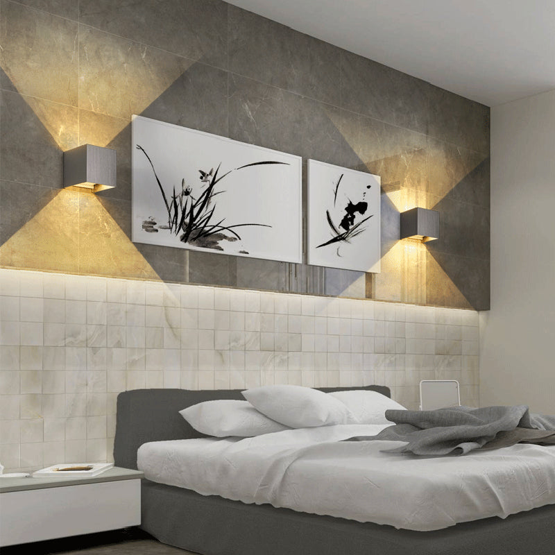 Quadratische Form Metallwand Licht moderner Stil 2 Leichter Wandhalterung Leuchte