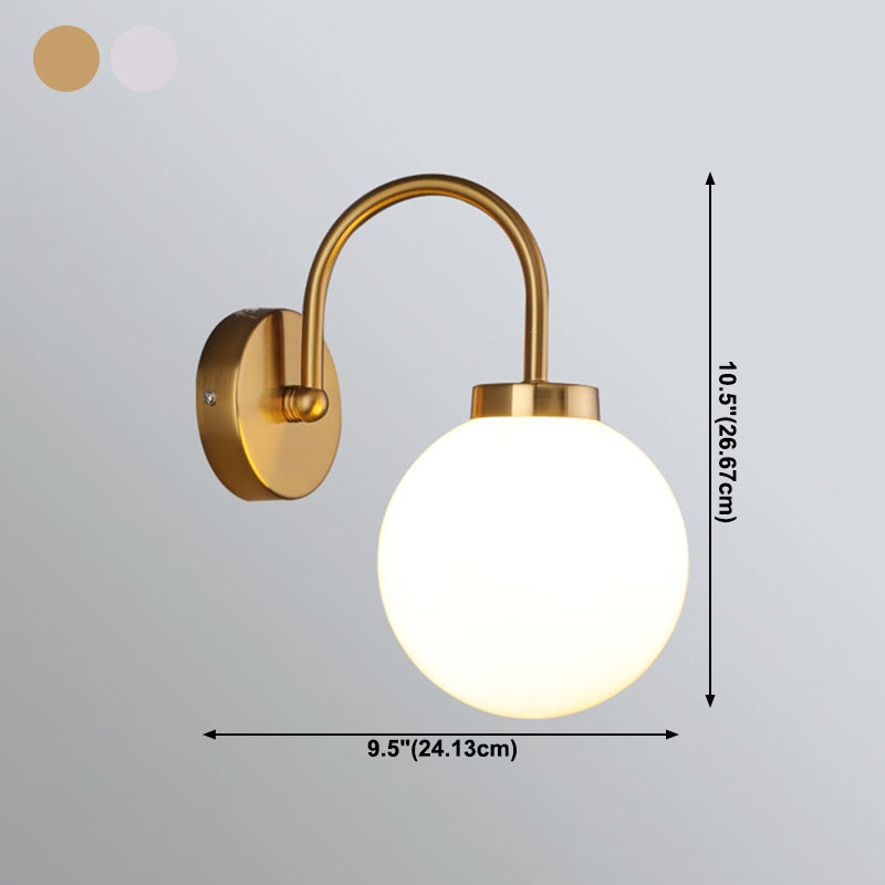 Forma de la bola Luz de pared de estilo moderno lámpara de montaje de pared de luz simple