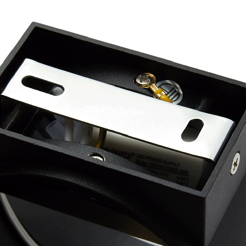 Half Cylinder Metal Wall Light Modern Style 2 Lights Wall Mounted Light Fixture