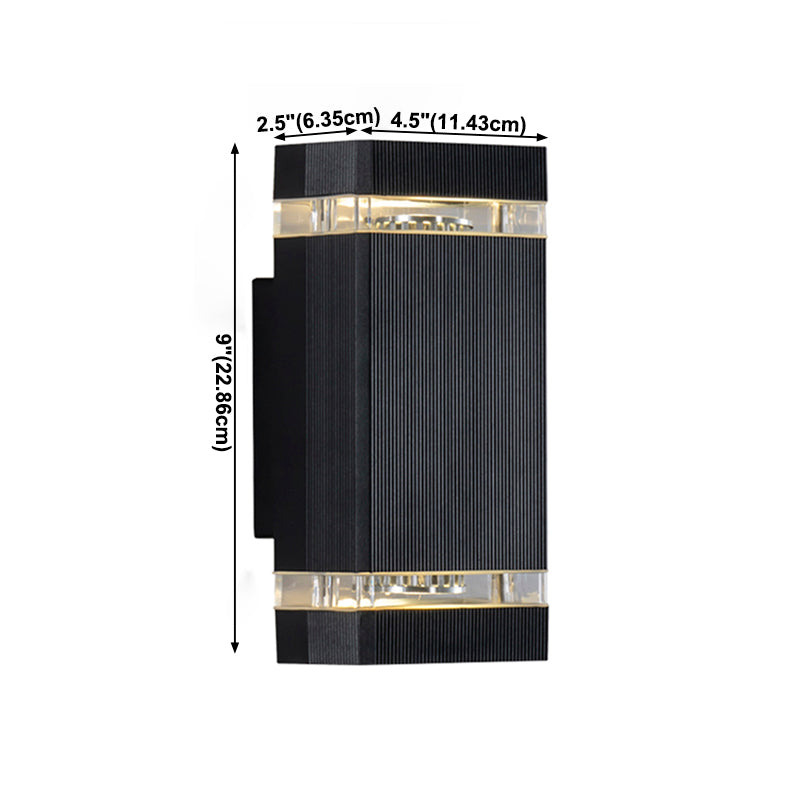 Multi -Lichter Geometrische Metallwandlicht leuchtet moderne Wandhalterung Leuchte in Schwarz