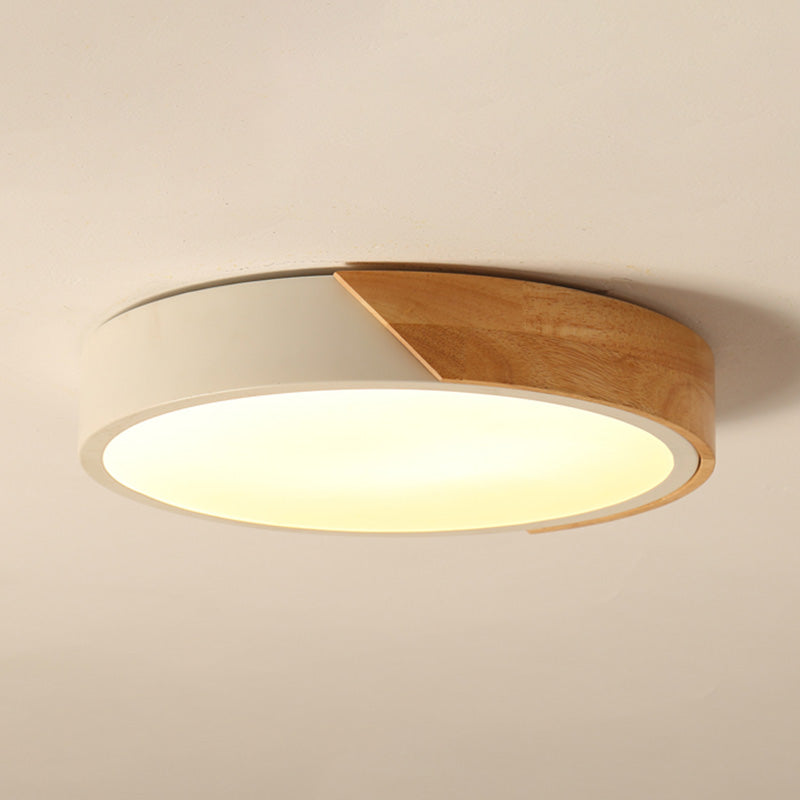 Plafonnier LED de forme ronde macaron moderne, plafonnier en fer pour chambre à coucher