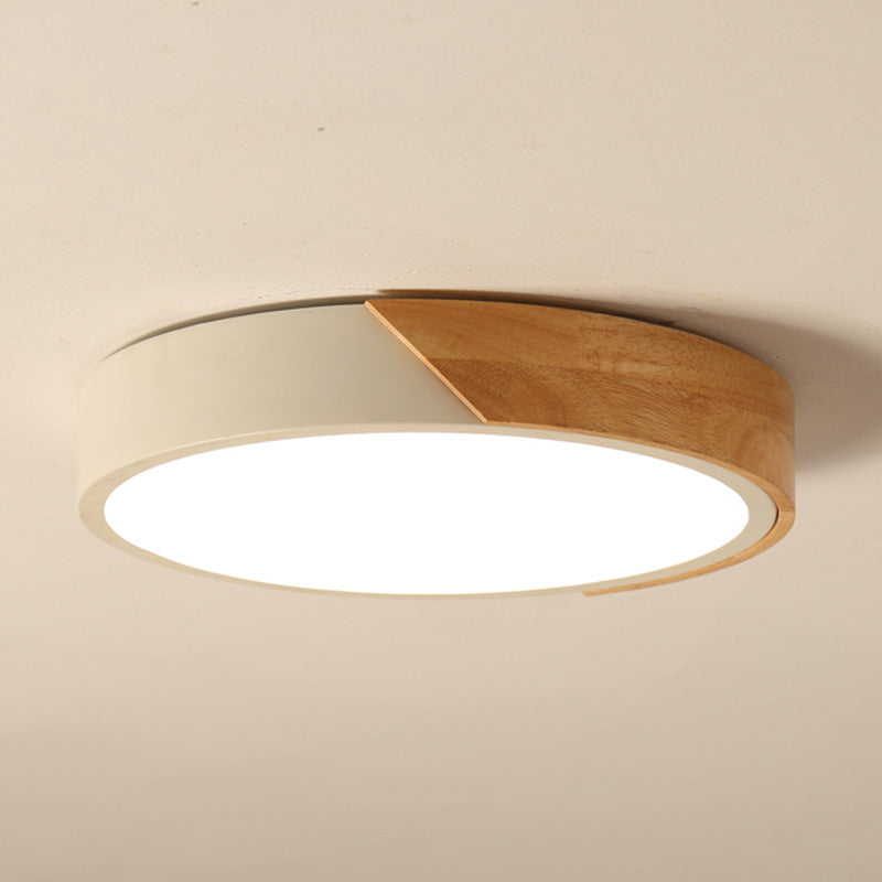 Modern Macaroon Round Shape Ceiling Lamp Iron LED Ceiling Light for Bedroom