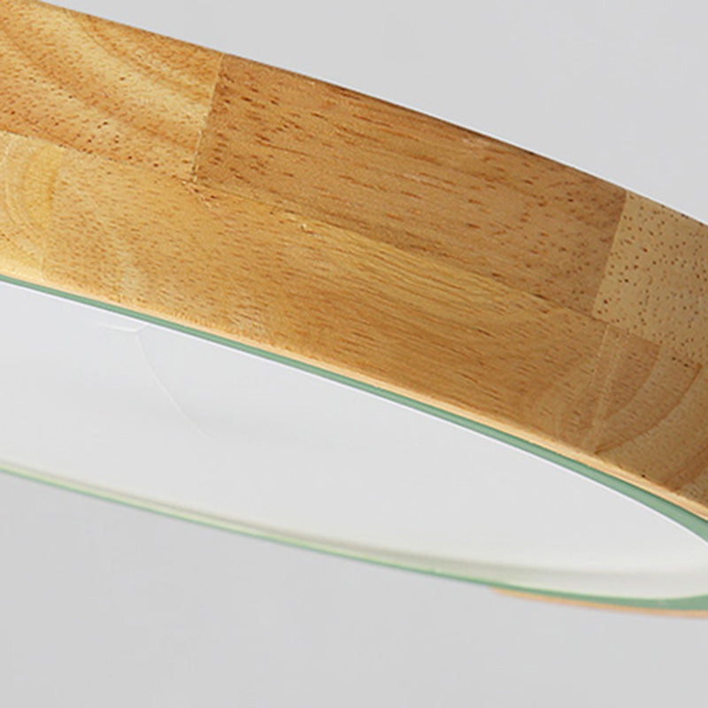 Plafonnier LED de forme ronde macaron moderne, plafonnier en fer pour chambre à coucher