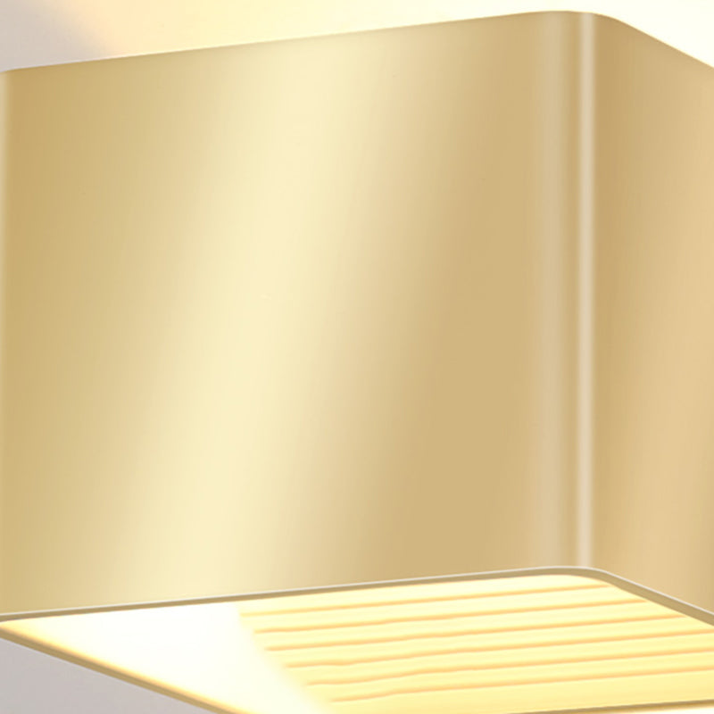 Metal Square Wall Sconces Contemporary Style 2 Lights Wall Washer Sconce