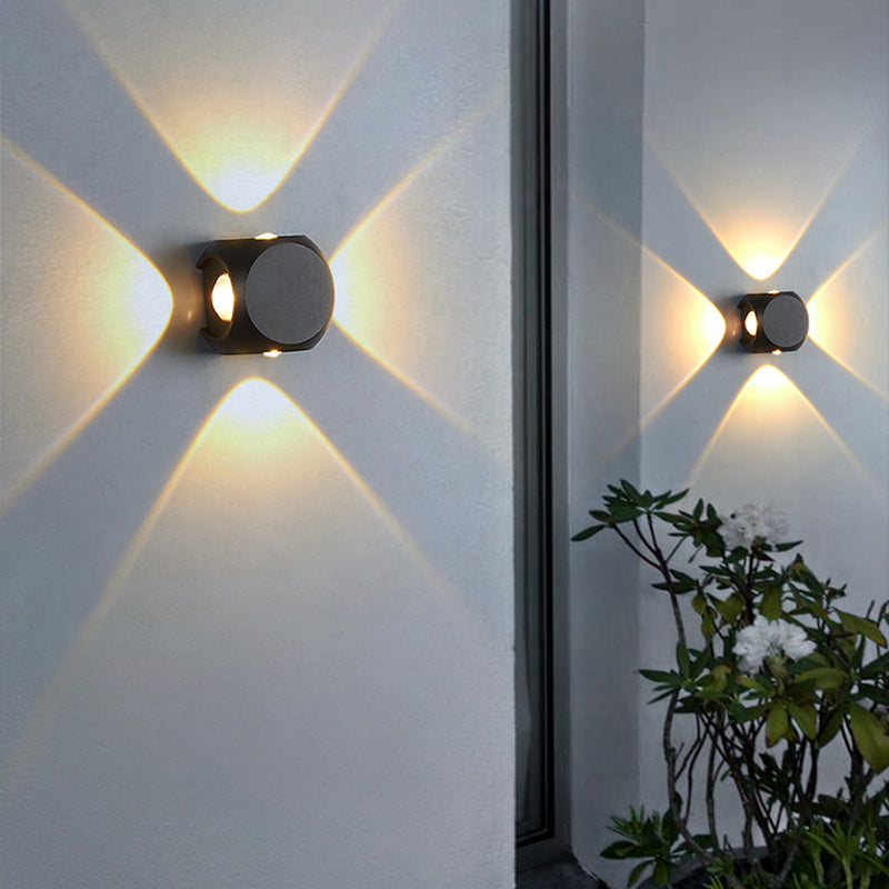 Luz de múltiples luces de metal luz de pared moderna de forma redonda de montaje de pared de pared