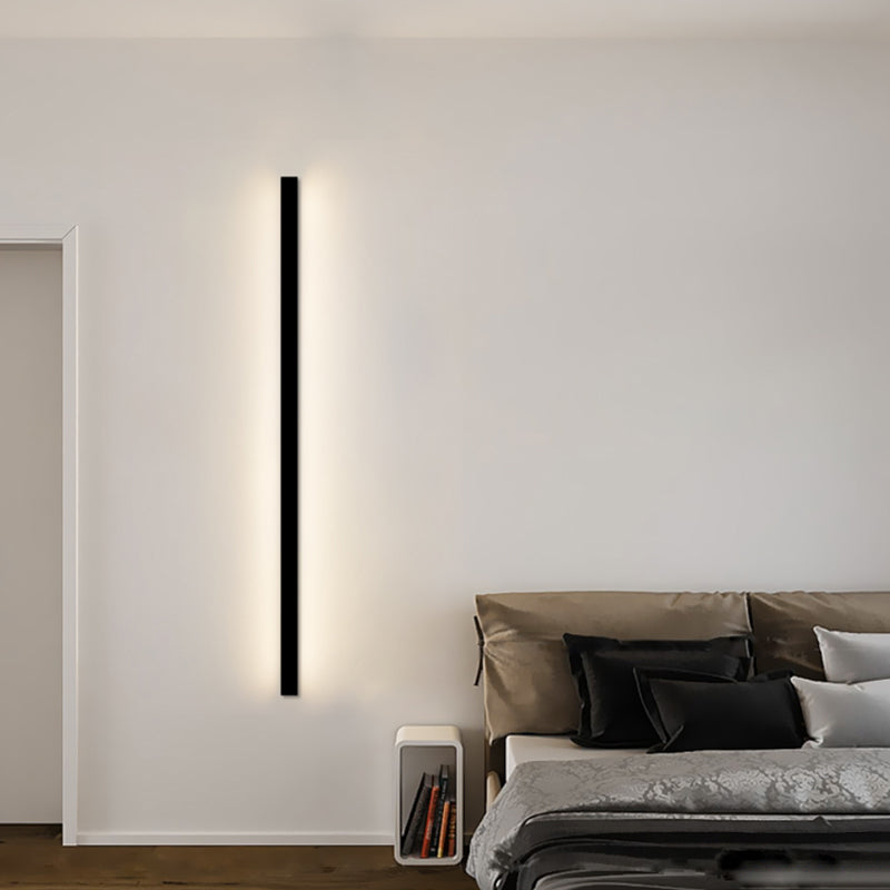 Ein leicht linear linearer Metallwand Licht moderne Wandmontageleuchte in Schwarz