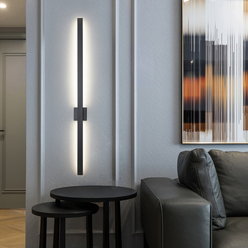Sombra lineal luz de pared de metal moderno 1 iluminación de pared de pared