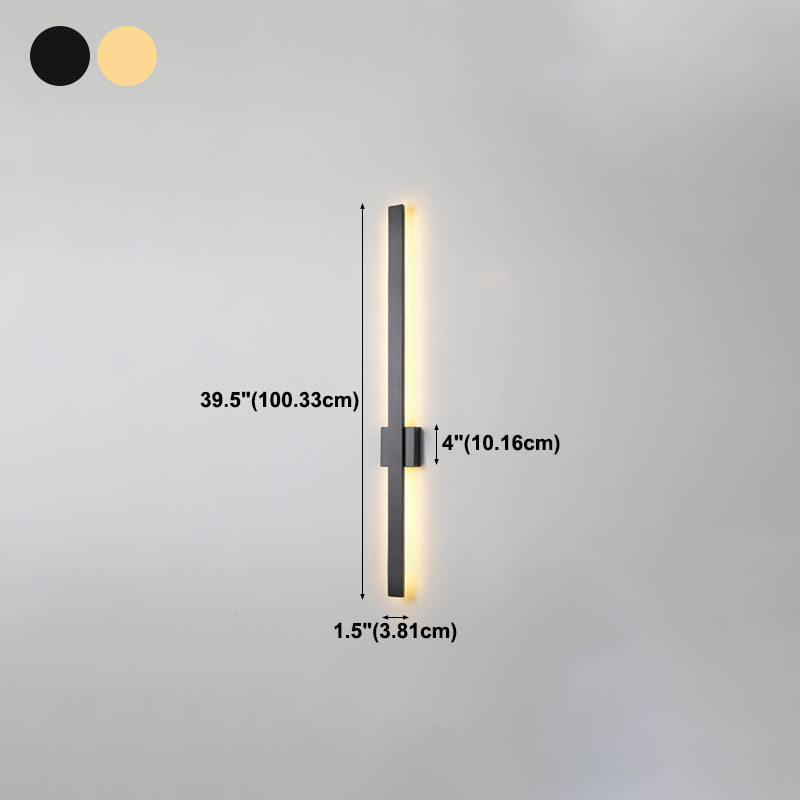 Sombra lineal luz de pared de metal moderno 1 iluminación de pared de pared