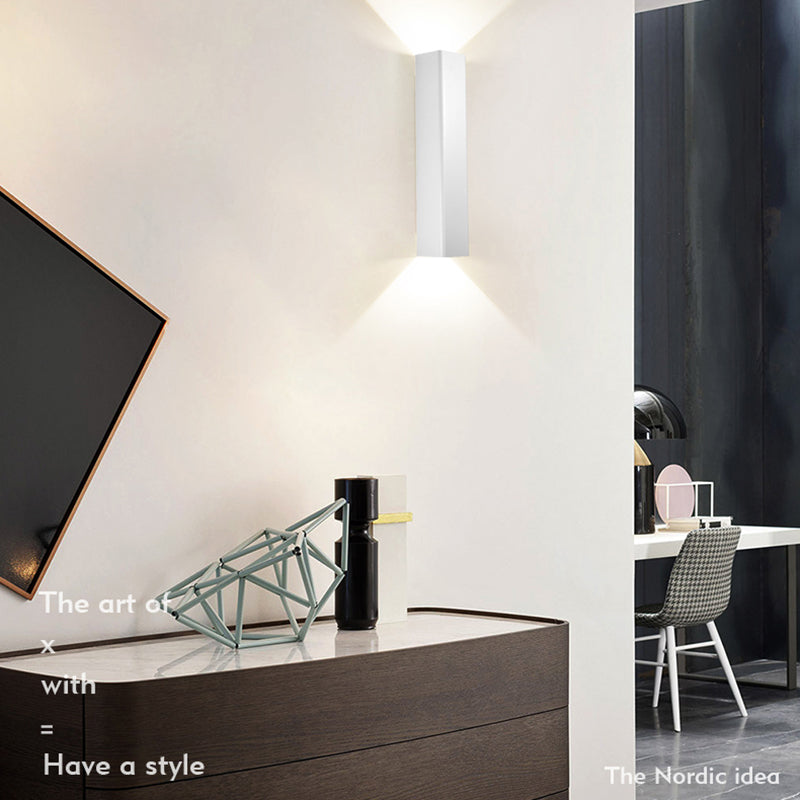 Quadratische Schatten Metallwand Licht moderne 2 Lights Wandmontage Beleuchtung