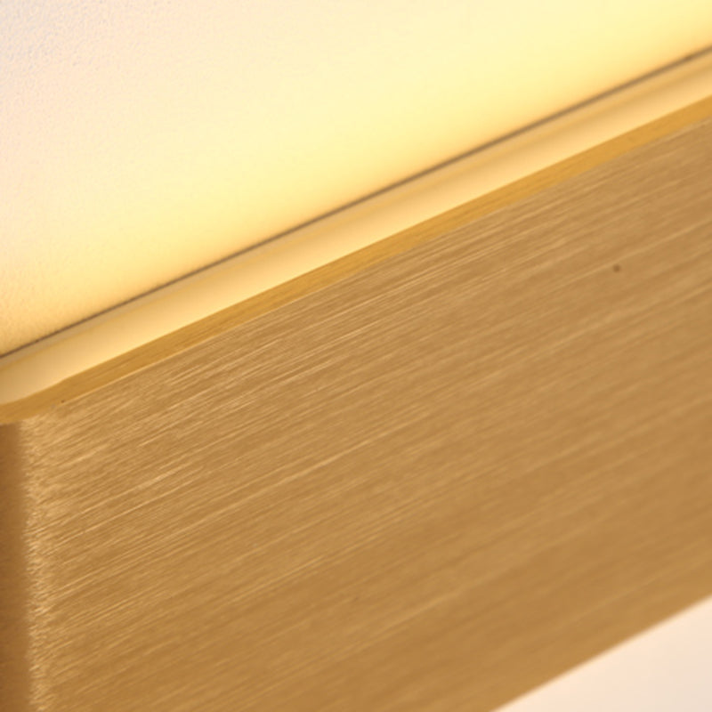 Luz de pared de metal de forma cuadrada estilo moderno 1 lámpara de montaje de pared ligera