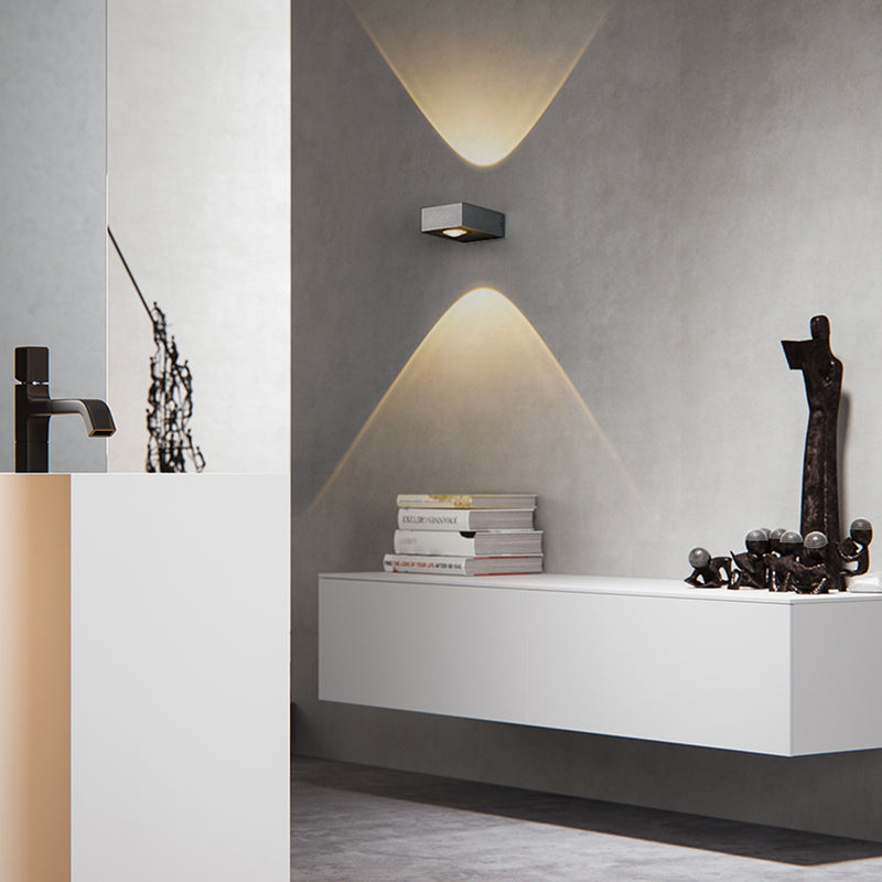 Square Shape Metal Wall Light Modern Style Multi Lights Wall Mount Light Fixture