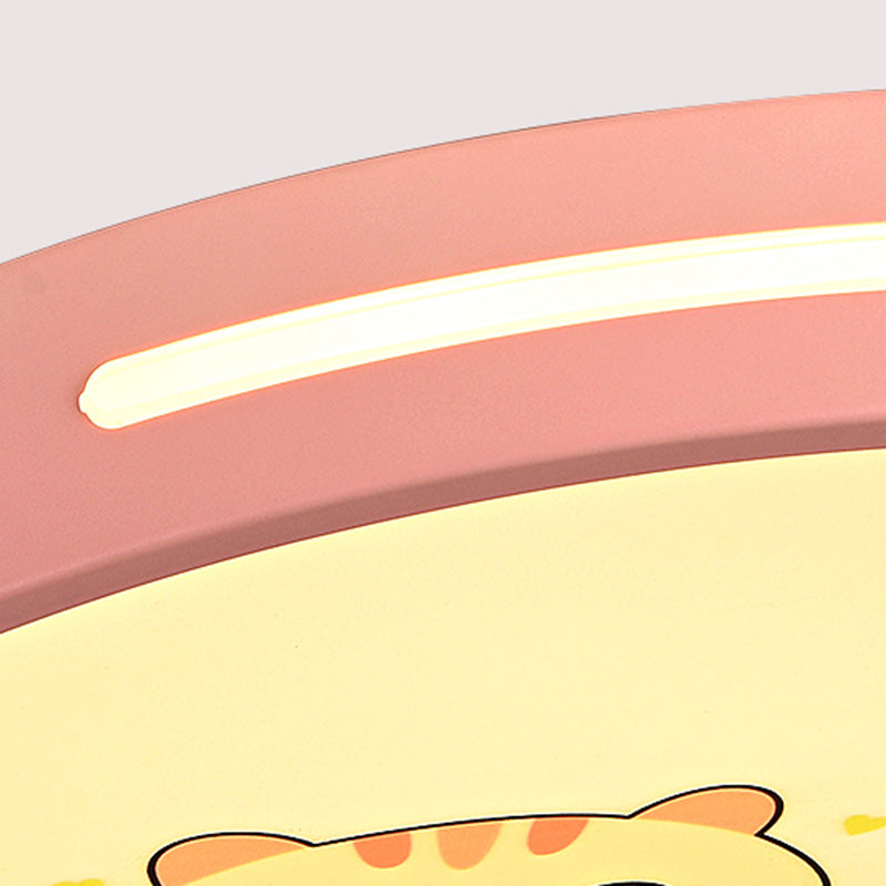 Lampada da soffitto moderna a LED Macaroon in ferro di forma rotonda con montaggio ad incasso per camera da letto